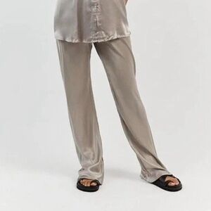 DISSH Light Gray satin Trousers